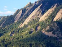 Boulder, Colorado, with the Flatirons in the background.